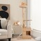 4-Layer Tall Wooden Cat Tree Tower with Condo and Washable Cushions